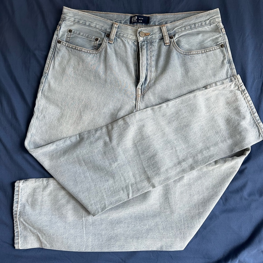 Men’s GAP Light Denim Slim Taper, 34x34, GREAT condition